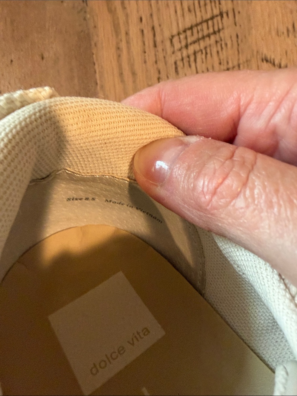 Dolce Vita Cream Woven Lace-Up Sneakers - Picture 4 of 4